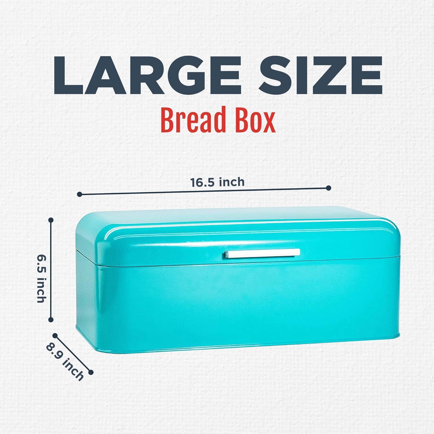 Culinary Couture Bamboo Bread Box for Kitchen Countertop - Large Capacity Storage BreadBox for Homemade Bread with Acrylic Window and Extra Top Storage