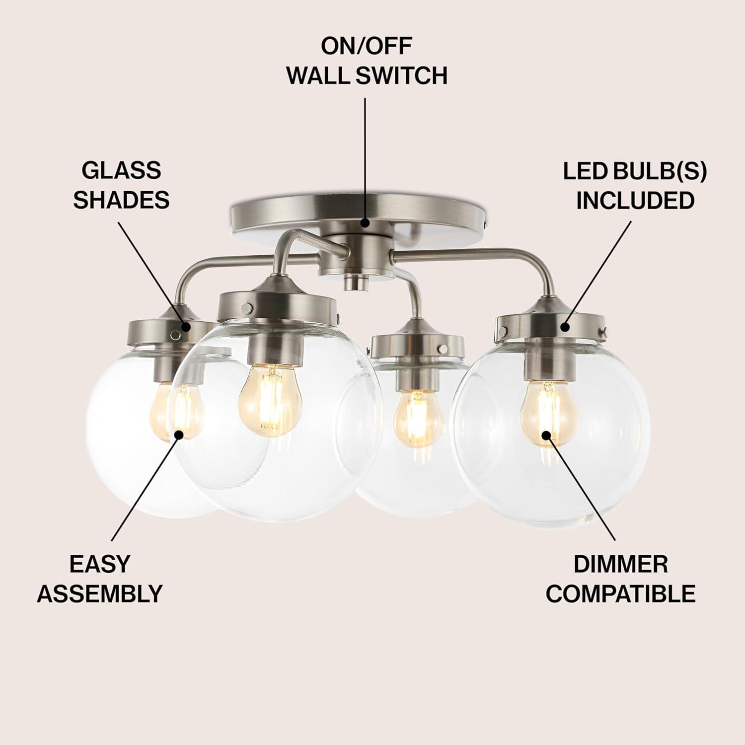 Ailana Glass Semi Flush Mount