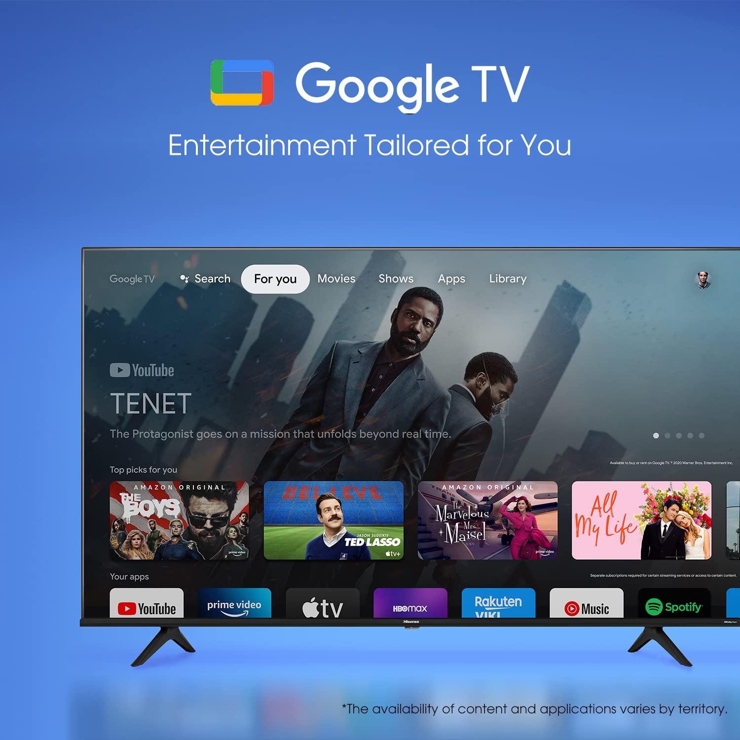 65-Inch Black LED 4K UHD Smart TV with Google Assistant