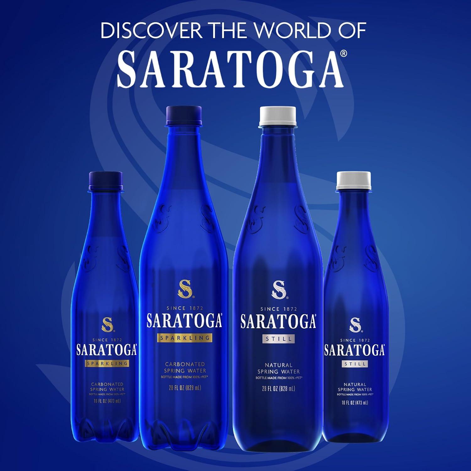 Saratoga Still Natural Spring Water in Recycled Plastic Bottles, 6 Pack