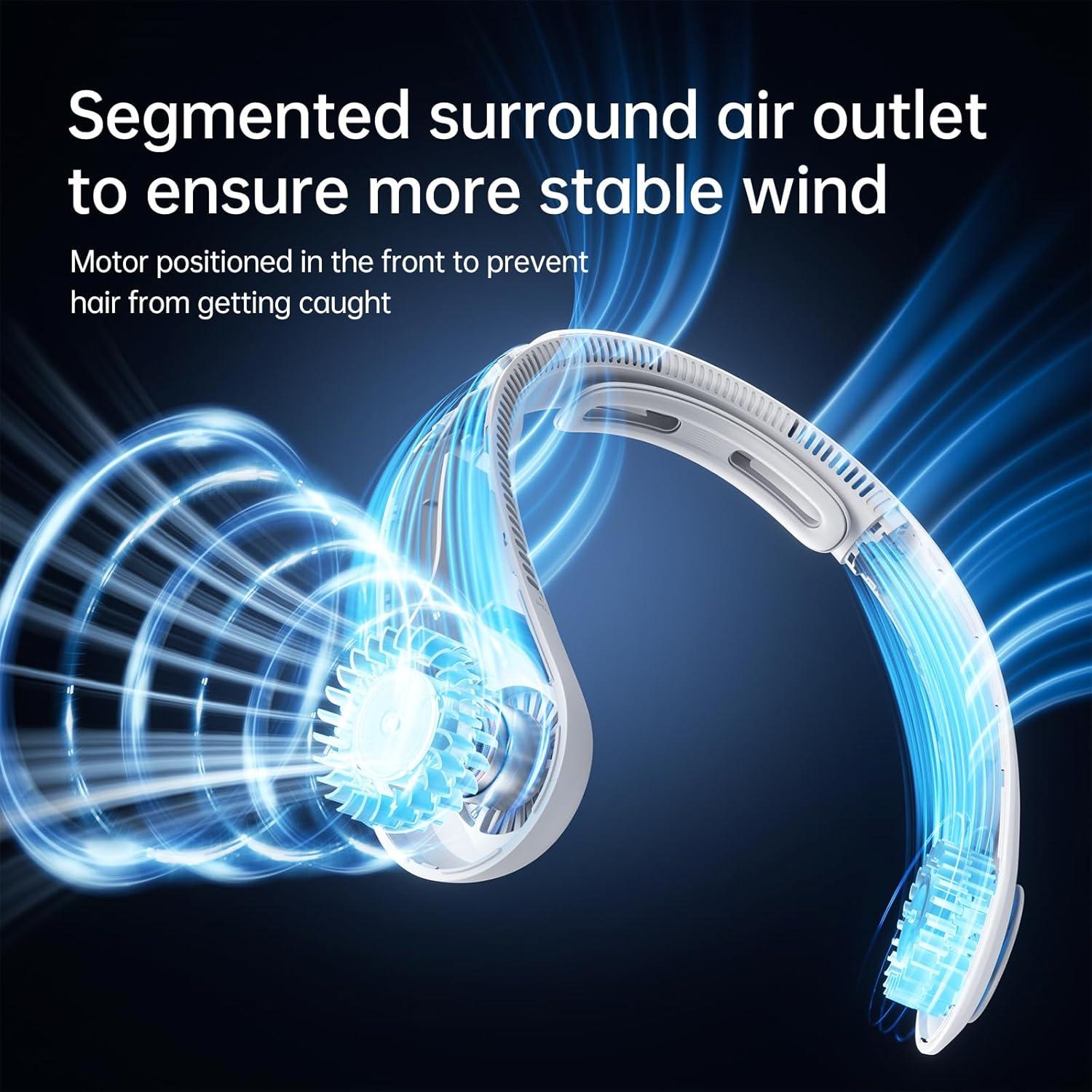 JISULIFE Portable Neck Fan Gray