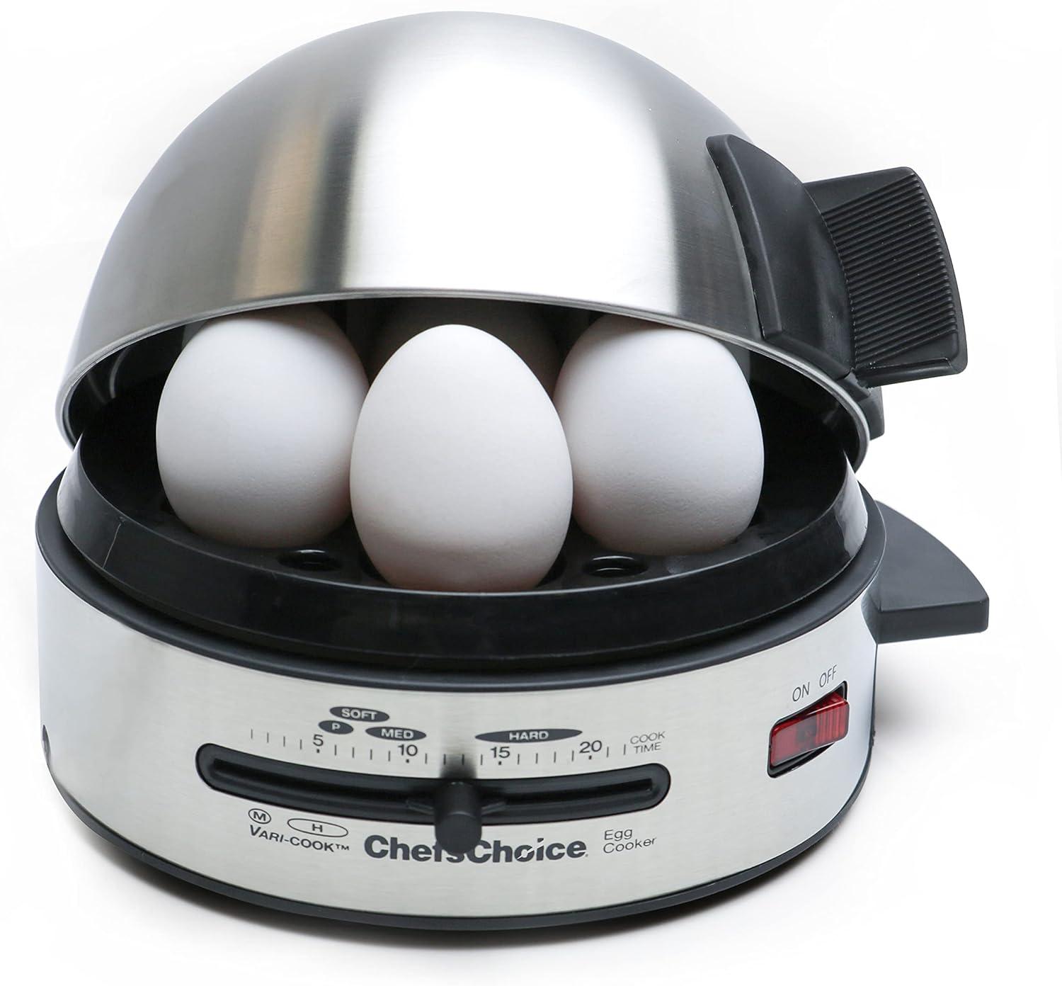 Chef'sChoice Model 810 Gourmet Egg Cooker, 7 Egg Capacity, in Stainless Steel (8100001)