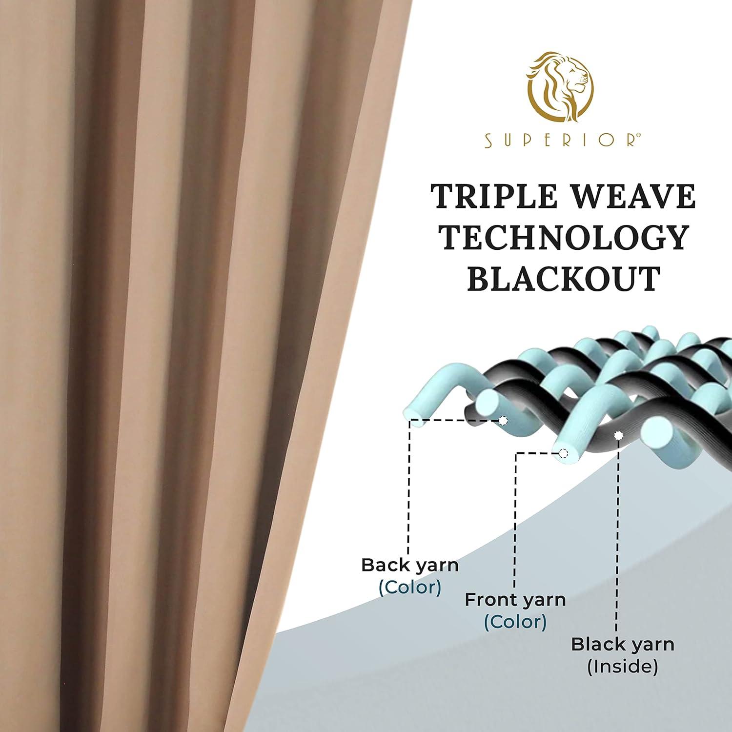 Classic Modern Solid Room Darkening Semi-Blackout Curtains, Grommets, Set of 2, 52"x63", Smoked Ash - Blue Nile Mills