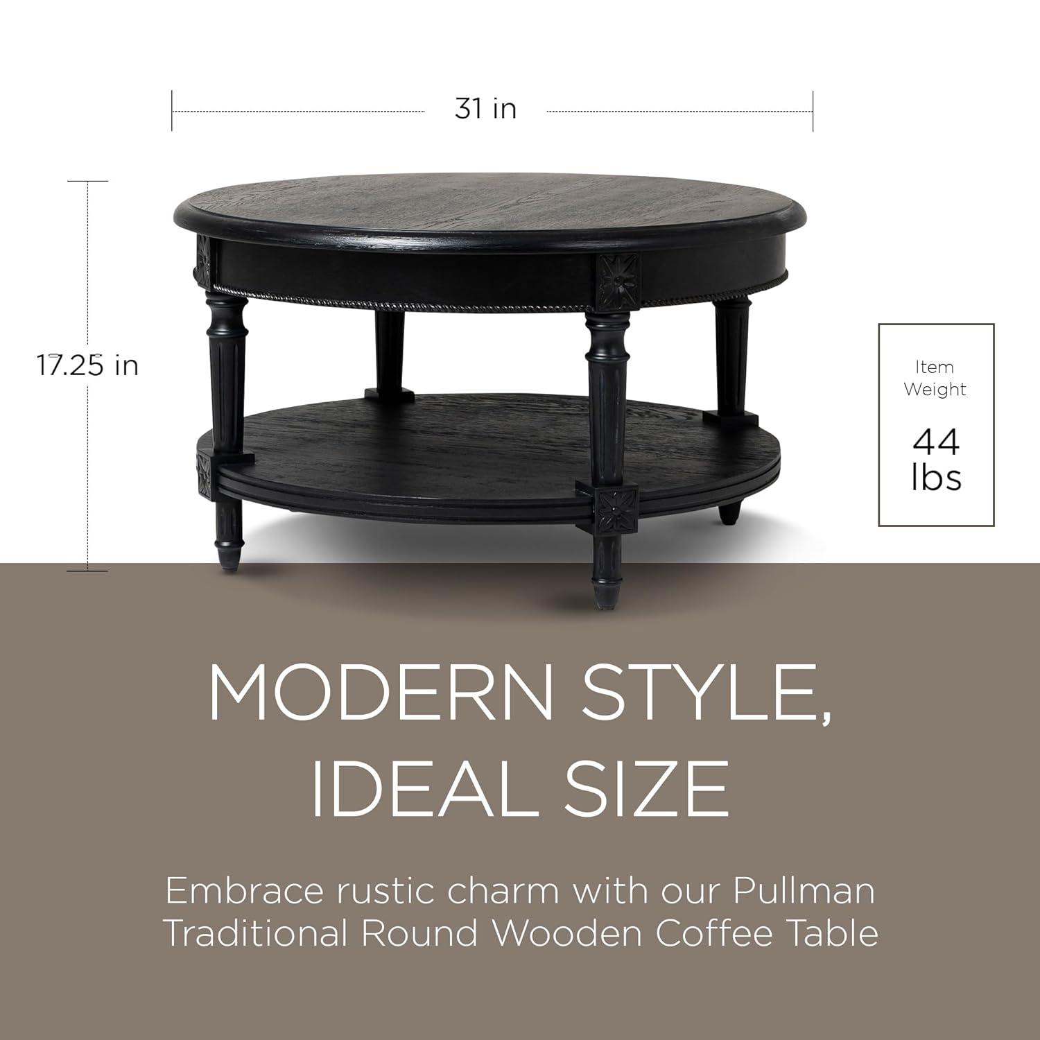 Maven Lane Pullman Round Wooden Coffee Table & Reviews | Wayfair