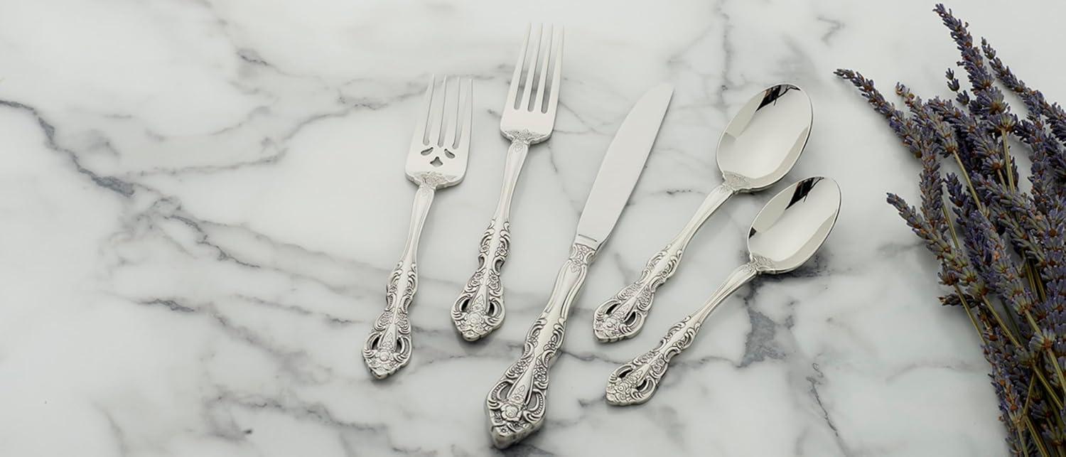 Michelangelo 20-Piece Embossed Stainless Steel Flatware Set