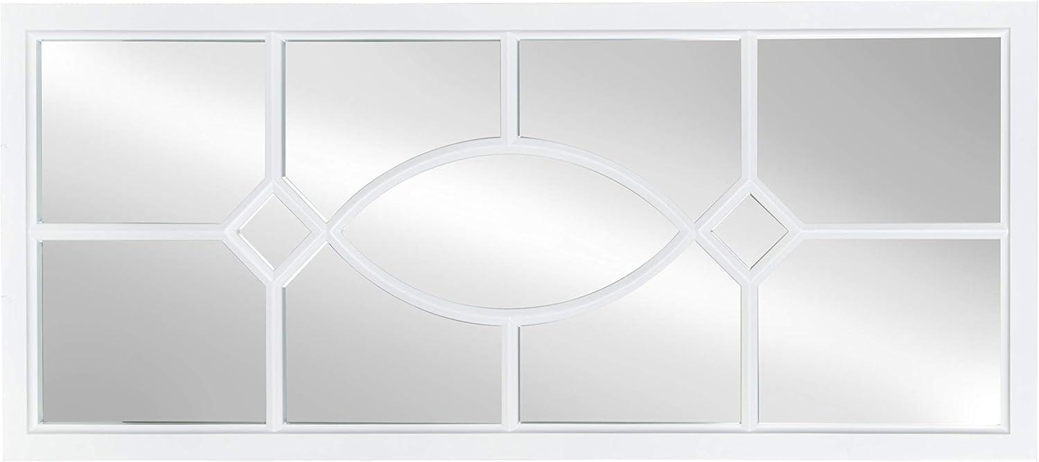 Cassat Full-Length White Windowpane Wall Accent Mirror