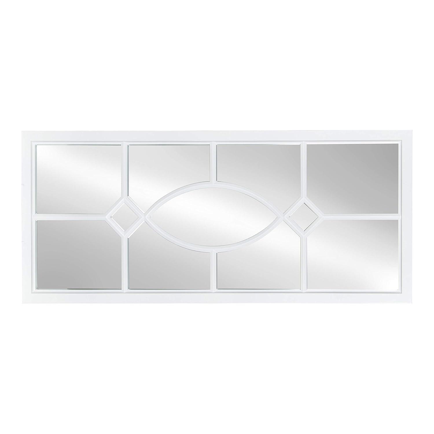 13" x 30" Cassat Framed Wall Accent Mirror White - Kate and Laurel