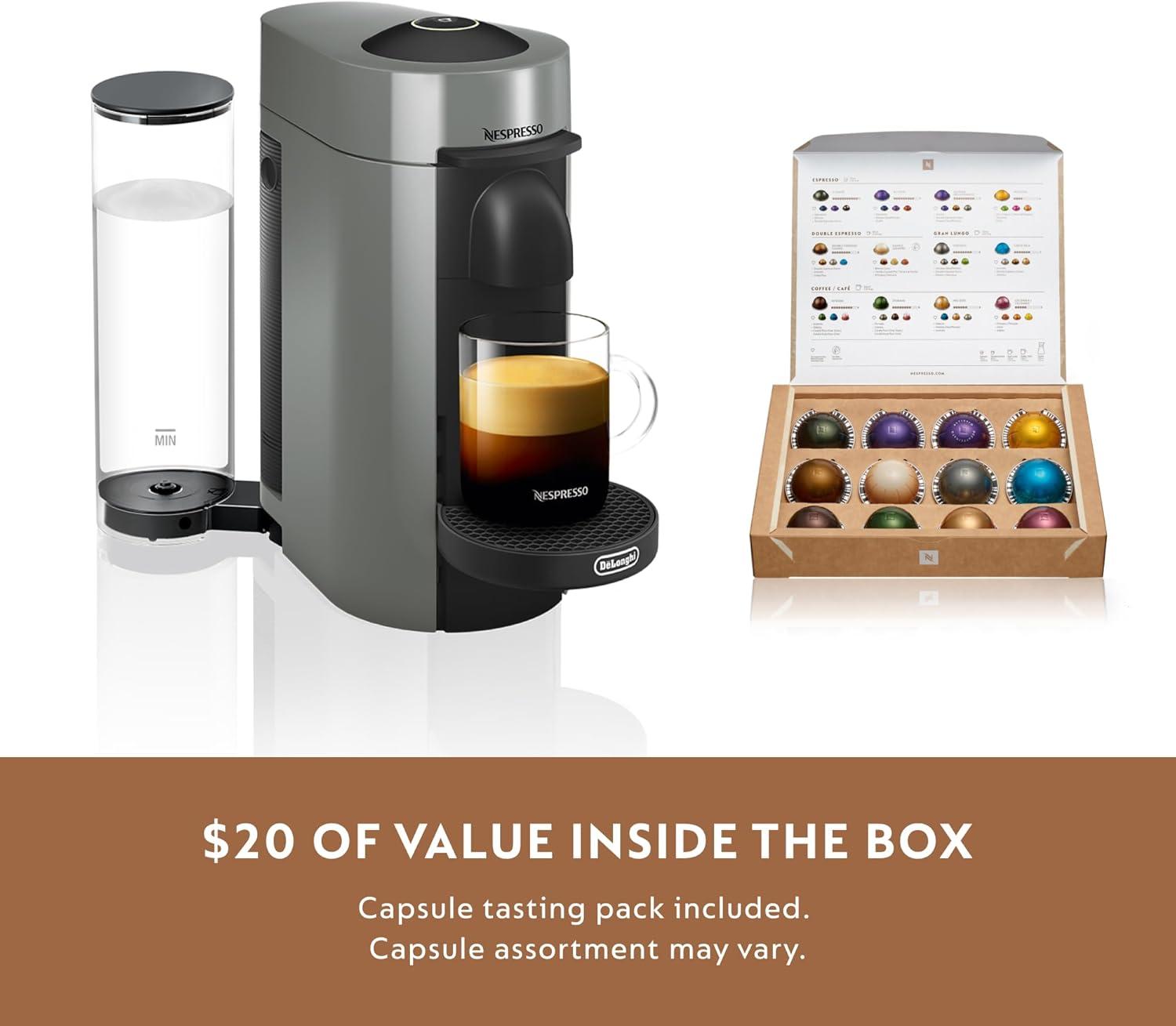 Nespresso ® by De'Longhi ® Grey VertuoPlus Coffee and Espresso Machine