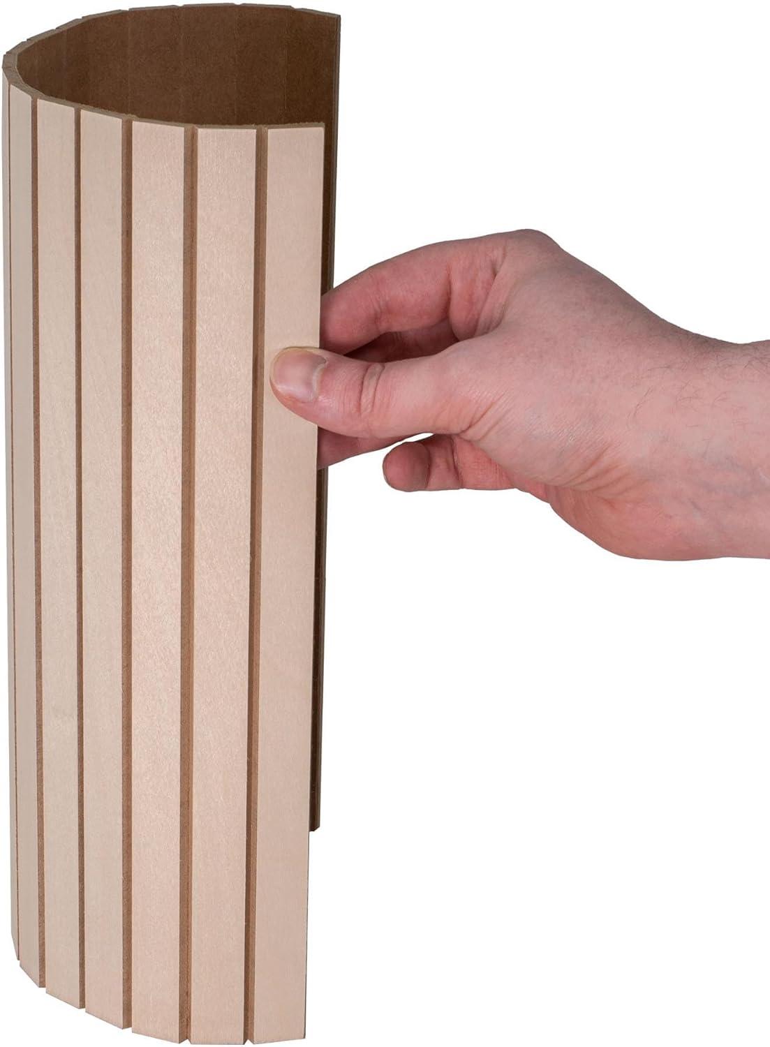 Architectural Products by Outwater L.L.C. Outwater 4Ft Wide X 8Ft High X 5/32In Thick Unfinished Maple Veneer Decorative Wall Tambour Panel With 3/4In 30-Degree Groove Slats – Flexible