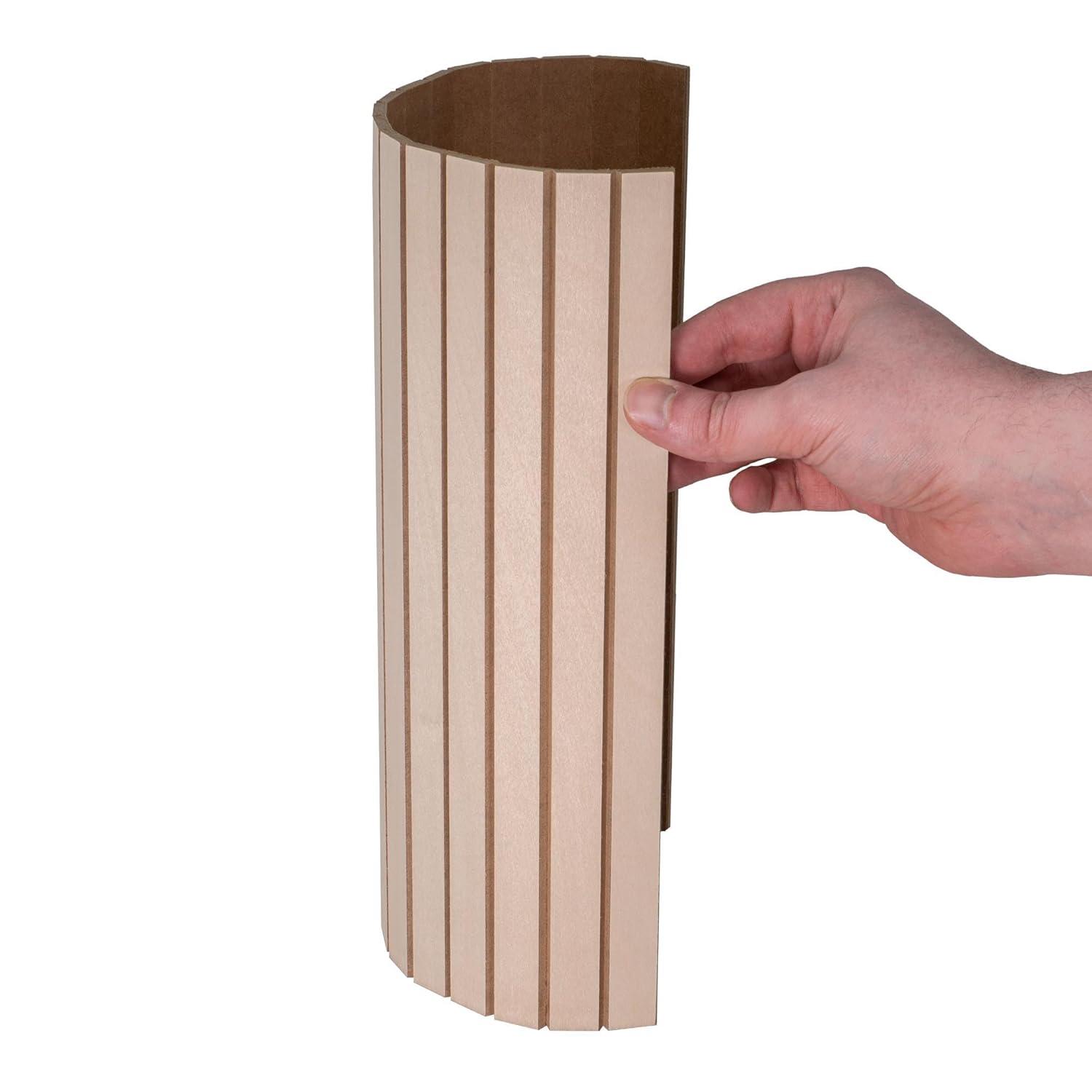 Architectural Products by Outwater L.L.C. Outwater 4Ft Wide X 8Ft High X 5/32In Thick Unfinished Maple Veneer Decorative Wall Tambour Panel With 3/4In 30-Degree Groove Slats – Flexible