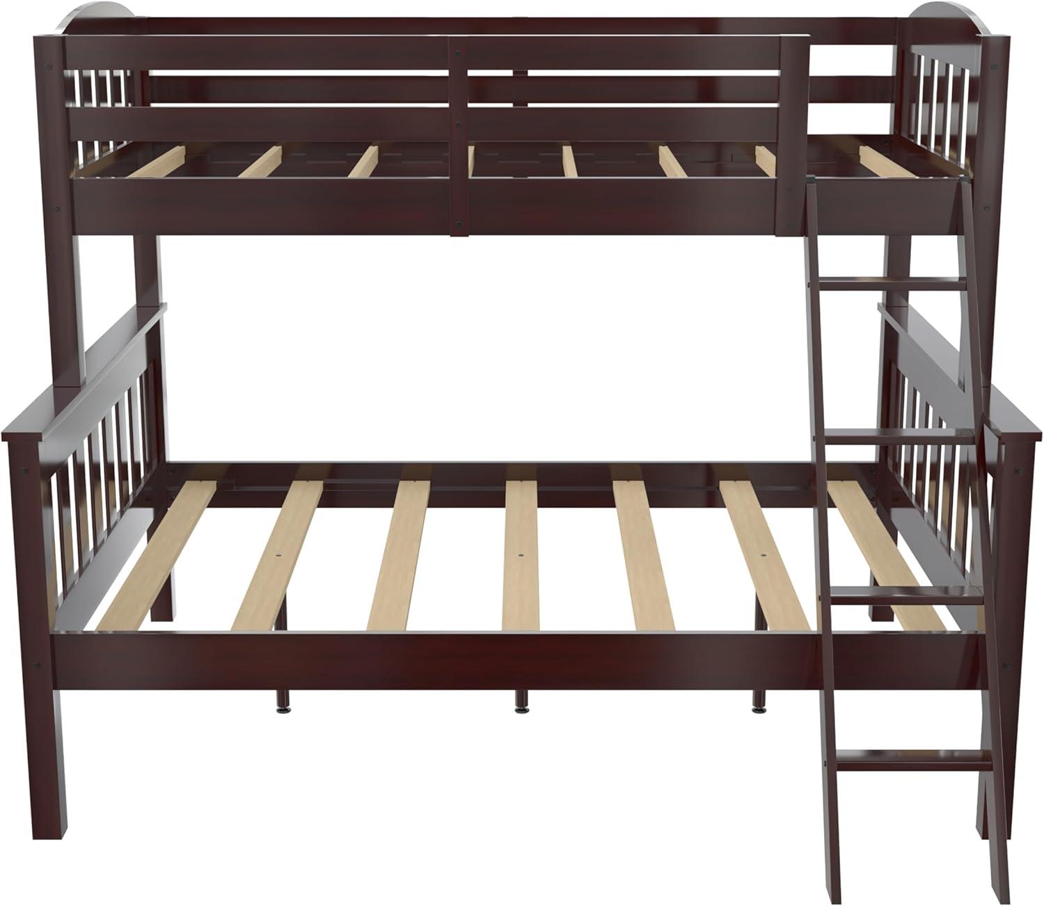 DHP Airlie Twin-Over-Full Bunk Bed with Ladder, Espresso