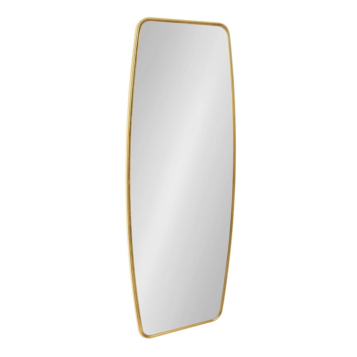 Kate & Laurel All Things Decor 18" x 48" Caskill Full Length Wall Mirror Gold : Modern Rectangle, MDF Frame, No Assembly Required