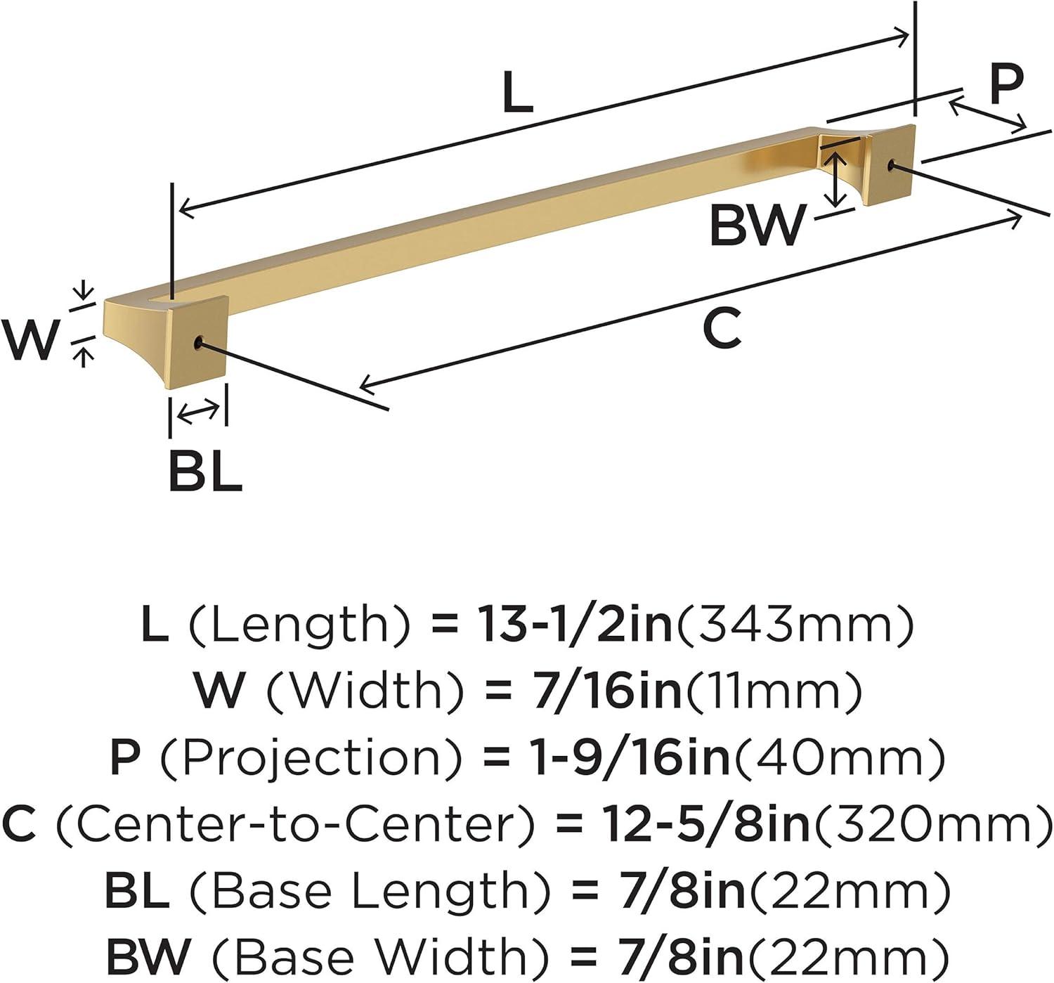 Amerock Mulholland 12-5/8 inch (320mm) Center-to-Center Champagne Bronze Cabinet Pull