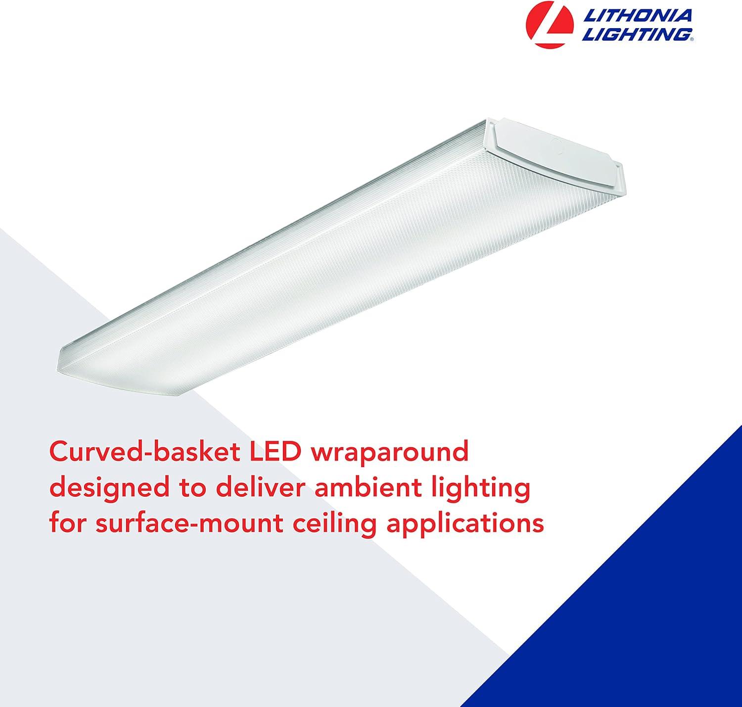 Sleek 4ft White Steel LED Wraparound Light with Acrylic Diffuser