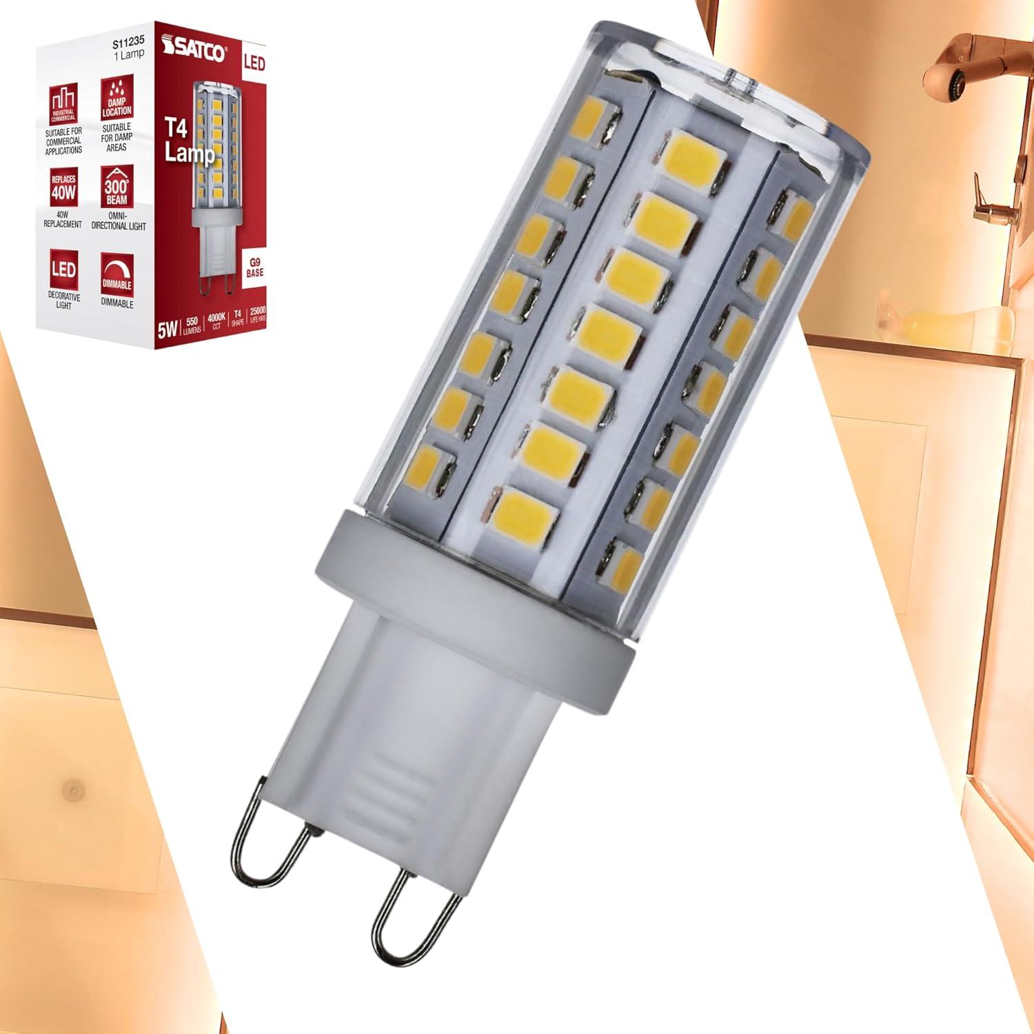 40 Watt Equivalent T4 G9/Bi-pin Dimmable LED Bulb