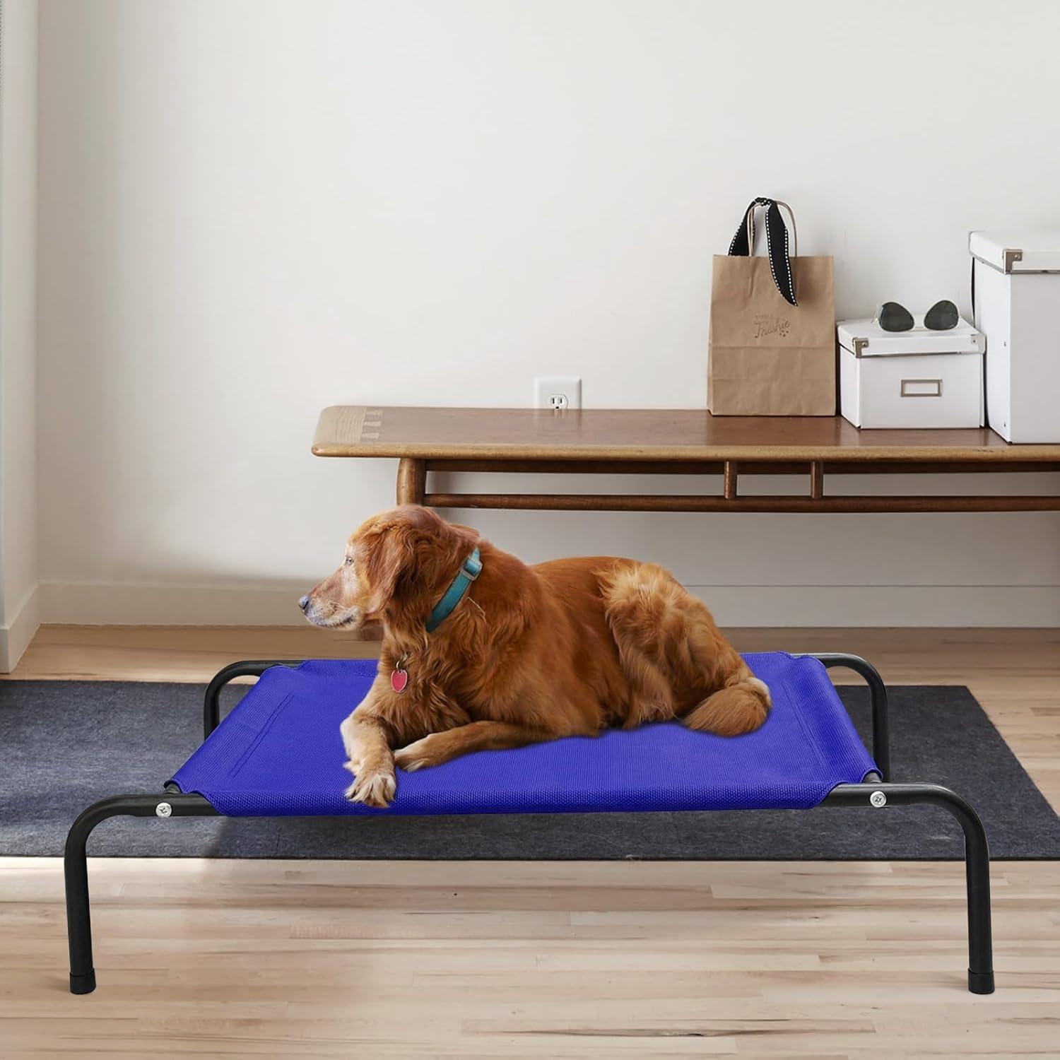 Tucker Murphy Pet™ Cooling Elevated Dog Bed, Portable Raised Pet Cot with Breathable Fabric and Alloy Steel Frame