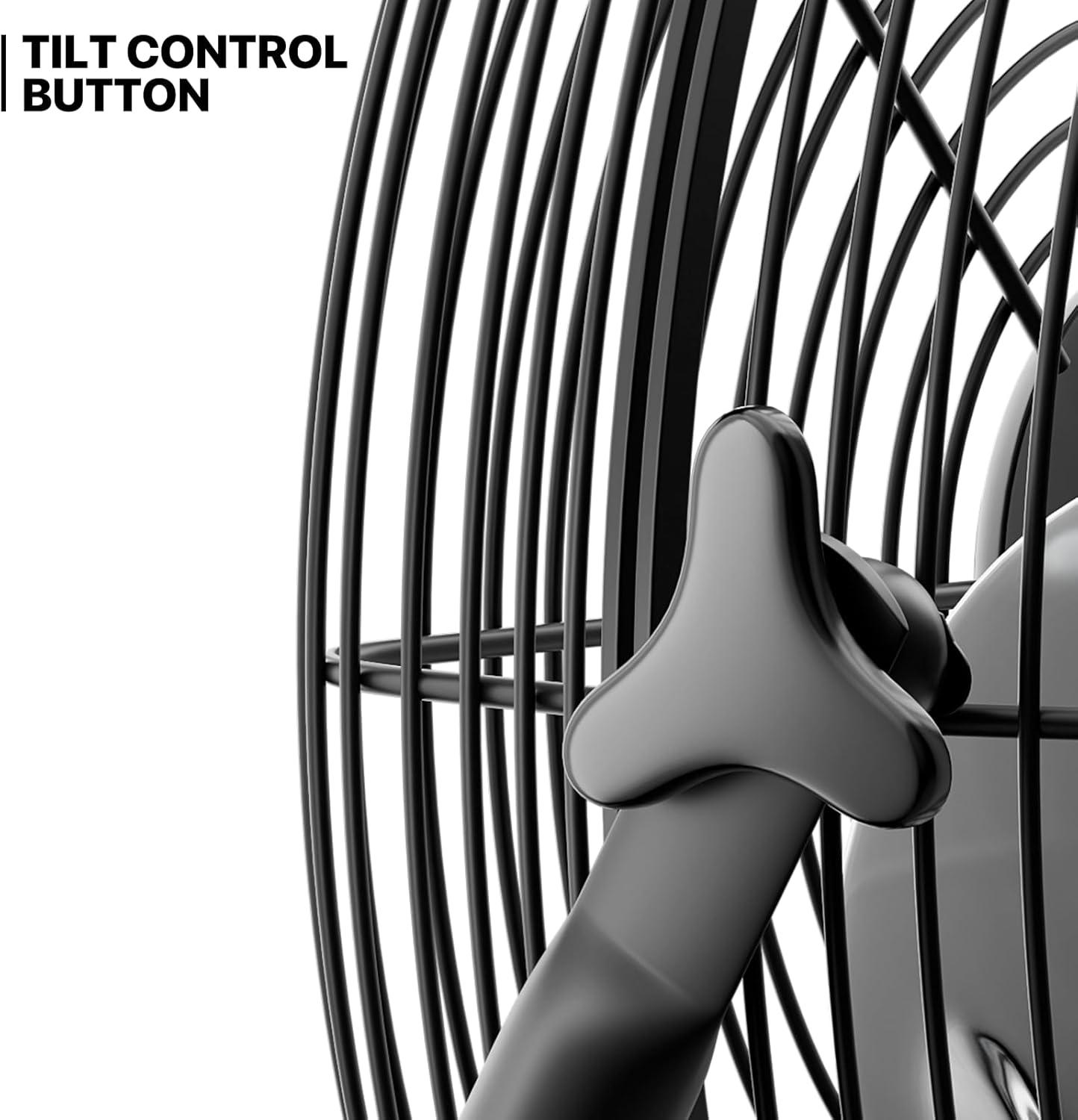 MoNiBloom 14" 3-Speed High Velocity Floor Fan, Heavy Duty Metal Industrial Cradle Floor Fan w/ Adjustable Tilt