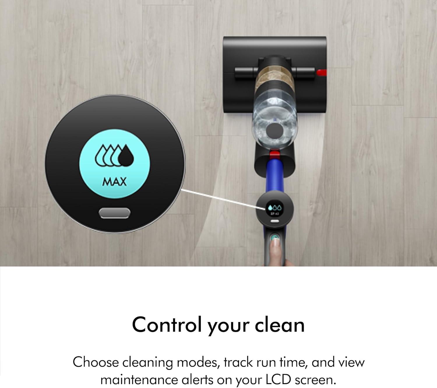 Dyson WashG1 Wet Cleaner Matte Black/Blue: Bagless, Battery-Powered, 4 Speeds, Hardwood & Hard Floor, 2-Year Warranty