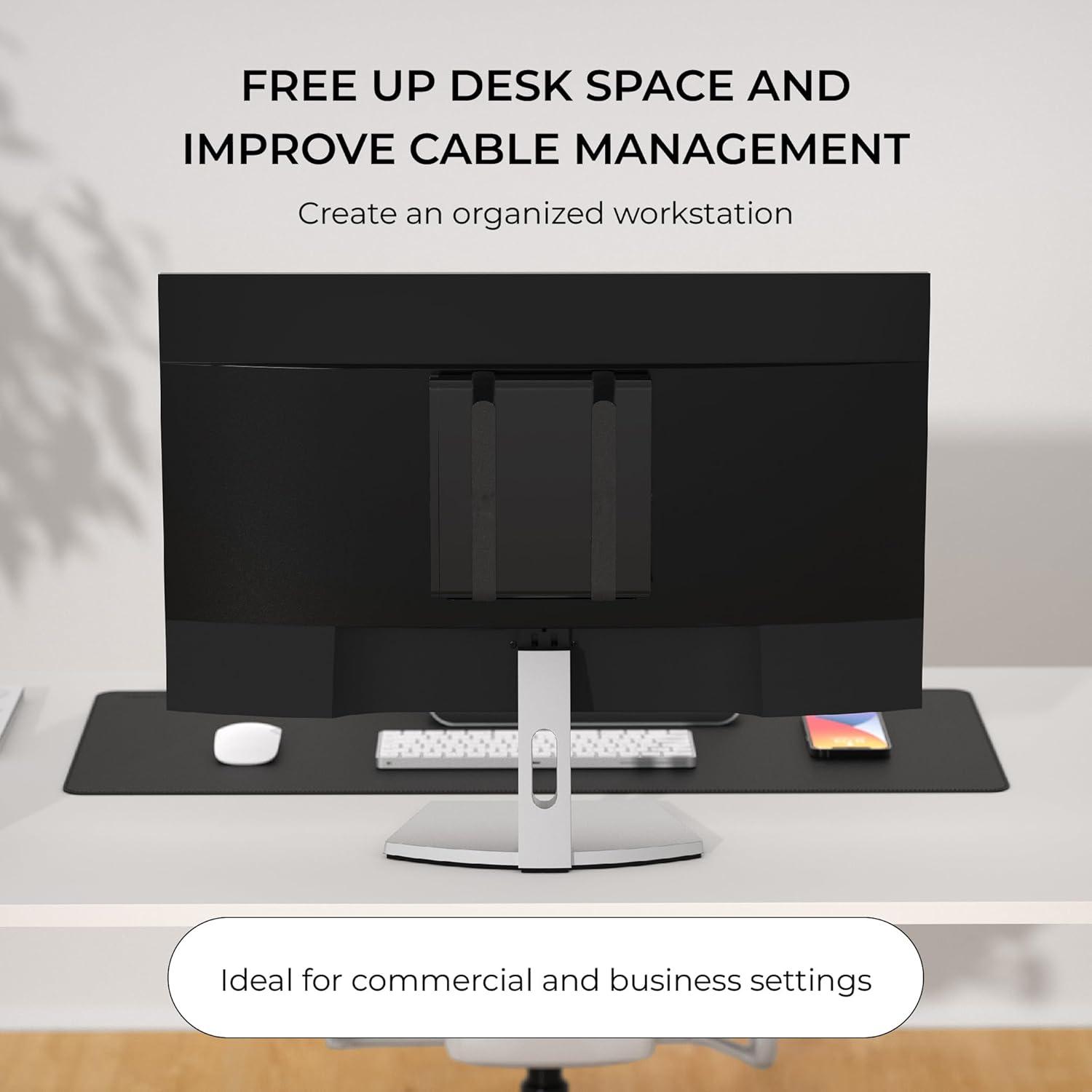HumanCentric Universal Wall and VESA Mount, Adjustable Strap for Small Computers, UPS Units, Cable Boxes, Modems and Other Electronic Devices, Mounts on The Wall or Back of a Computer Monitor
