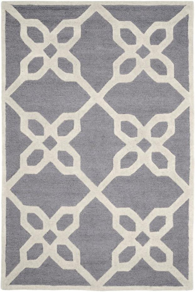 Cambridge CAM722 Tufted Indoor Area Rug - Dark Grey/Ivory - 8'x10' - Safavieh