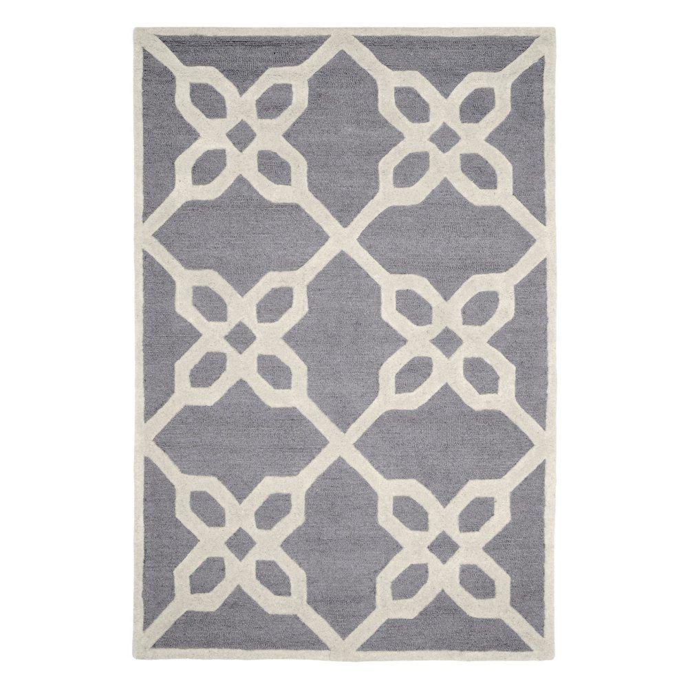 Cambridge CAM722 Tufted Indoor Area Rug - Dark Grey/Ivory - 8'x10' - Safavieh