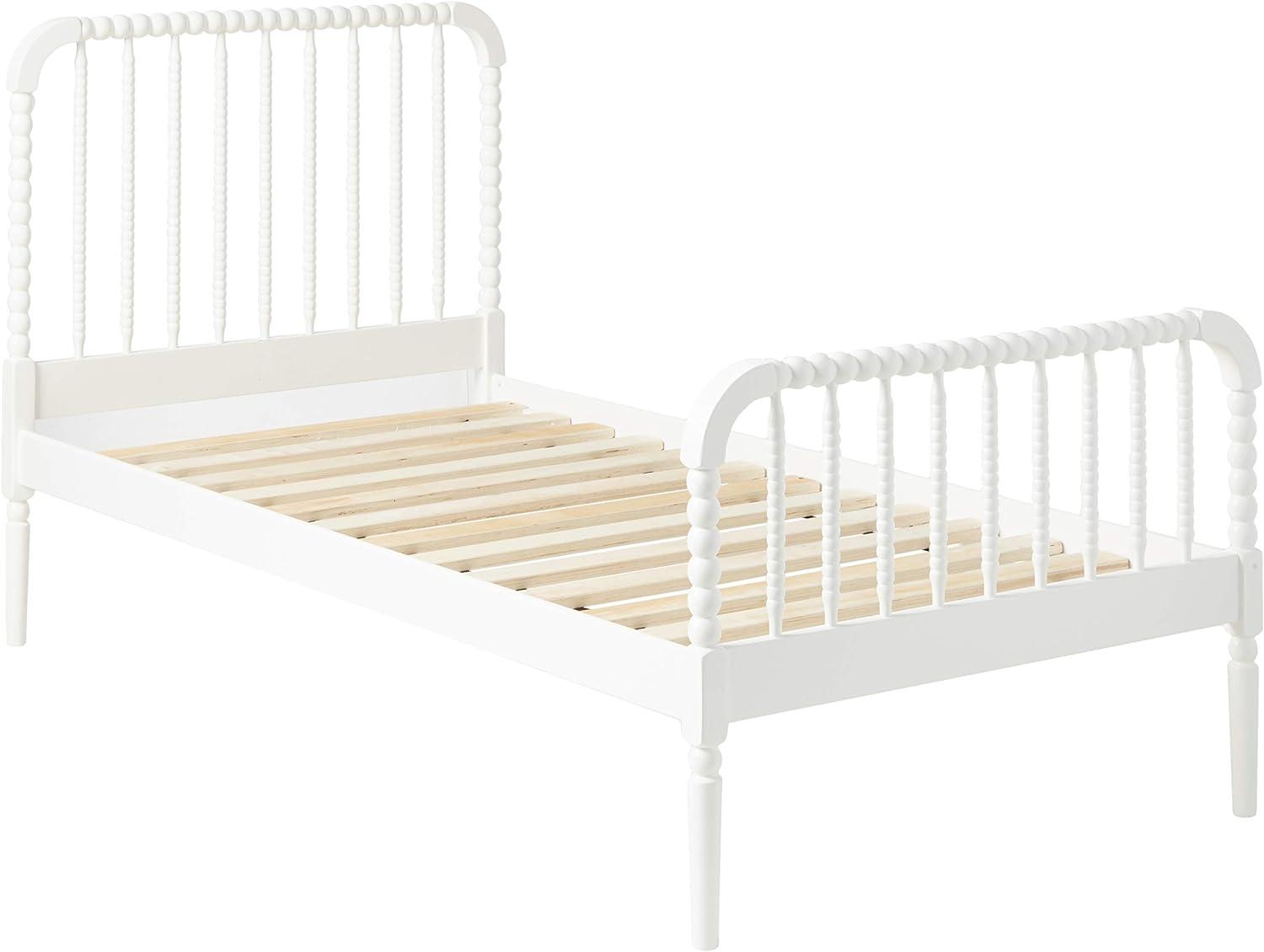 Slatted Panel Bed, White