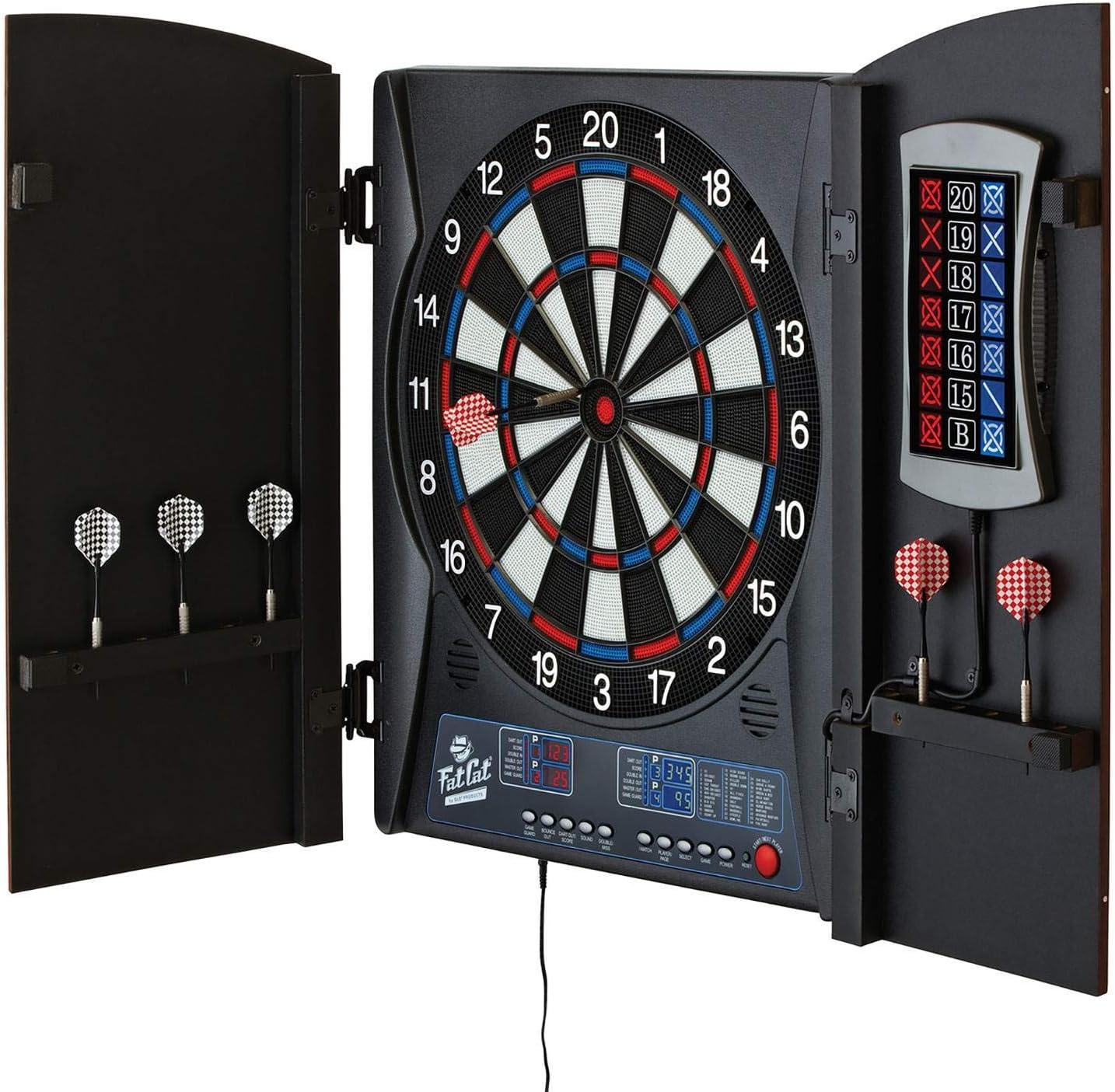 Mercury Electronic Dartboard with Cabinet and Scoreboard