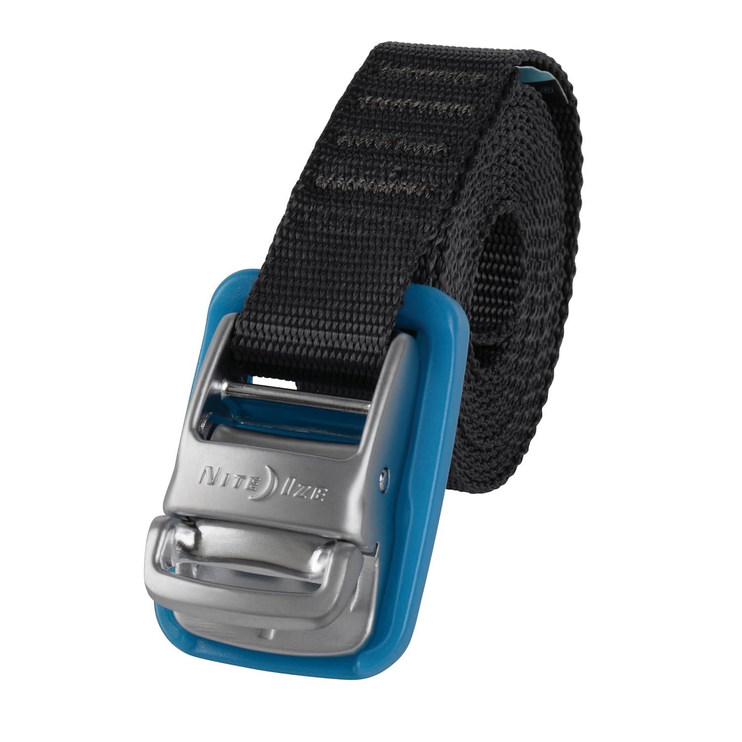 Nite Ize CamJam Tie Down Strap - Tie Down Ratchet Straps - Straps for Trucks & Cars - Tie Downs for Luggage, Camping Gear & Other Loads - Moving Supplies - 6 ft Strap, Blue (Pack of 1)