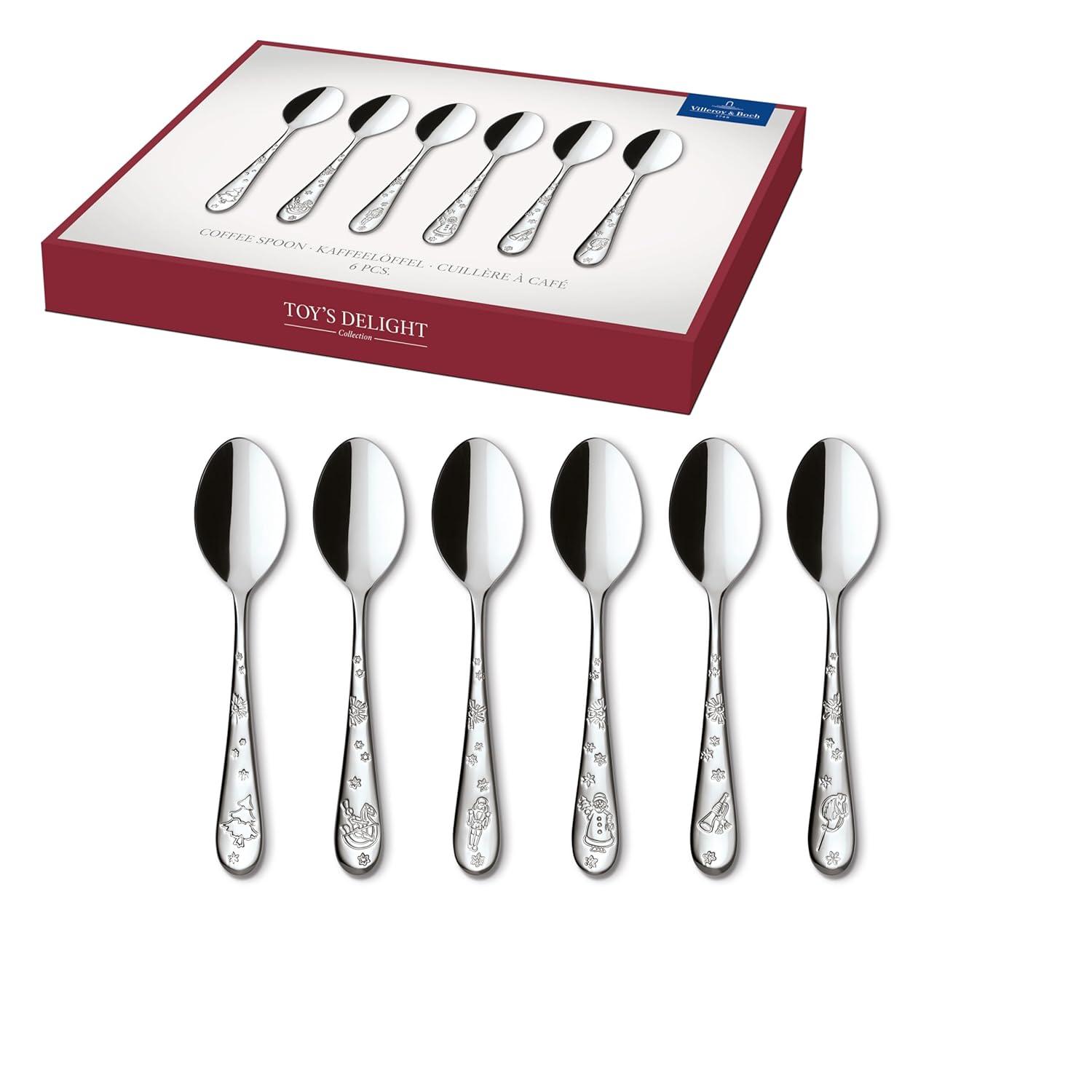 Villeroy & Boch – Toy's Delight Coffee Spoon Cutlery Set for 6 People, 6 Pieces, Dishwasher-Safe, rustproof, Cutlery Set, Spoon Set, Stainless Steel Cutlery Set