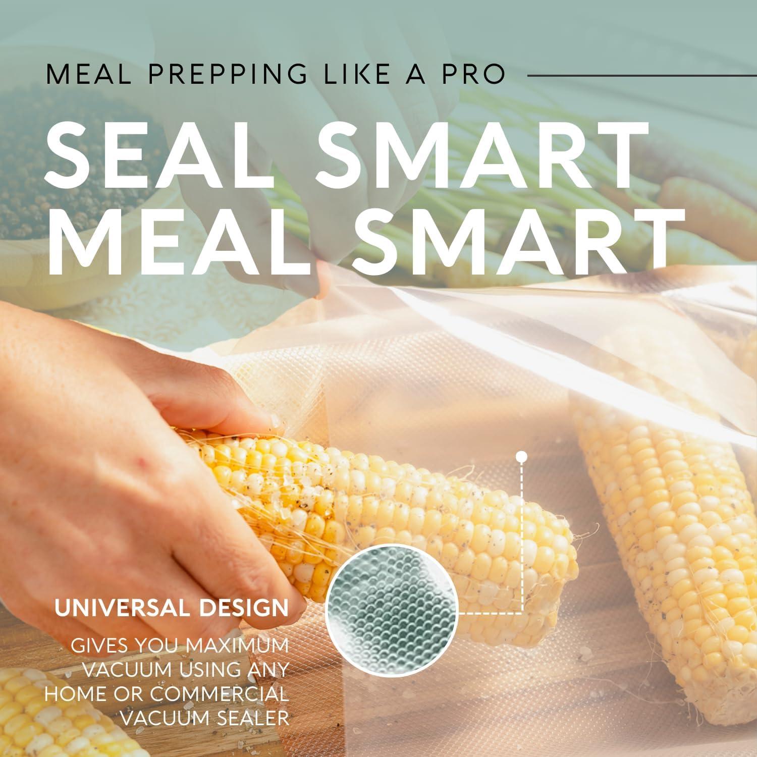 Avid Armor Vacuum Seal Bags, 11" x 25' Food Saver Bags for Sealer, Clear, 4 Rolls