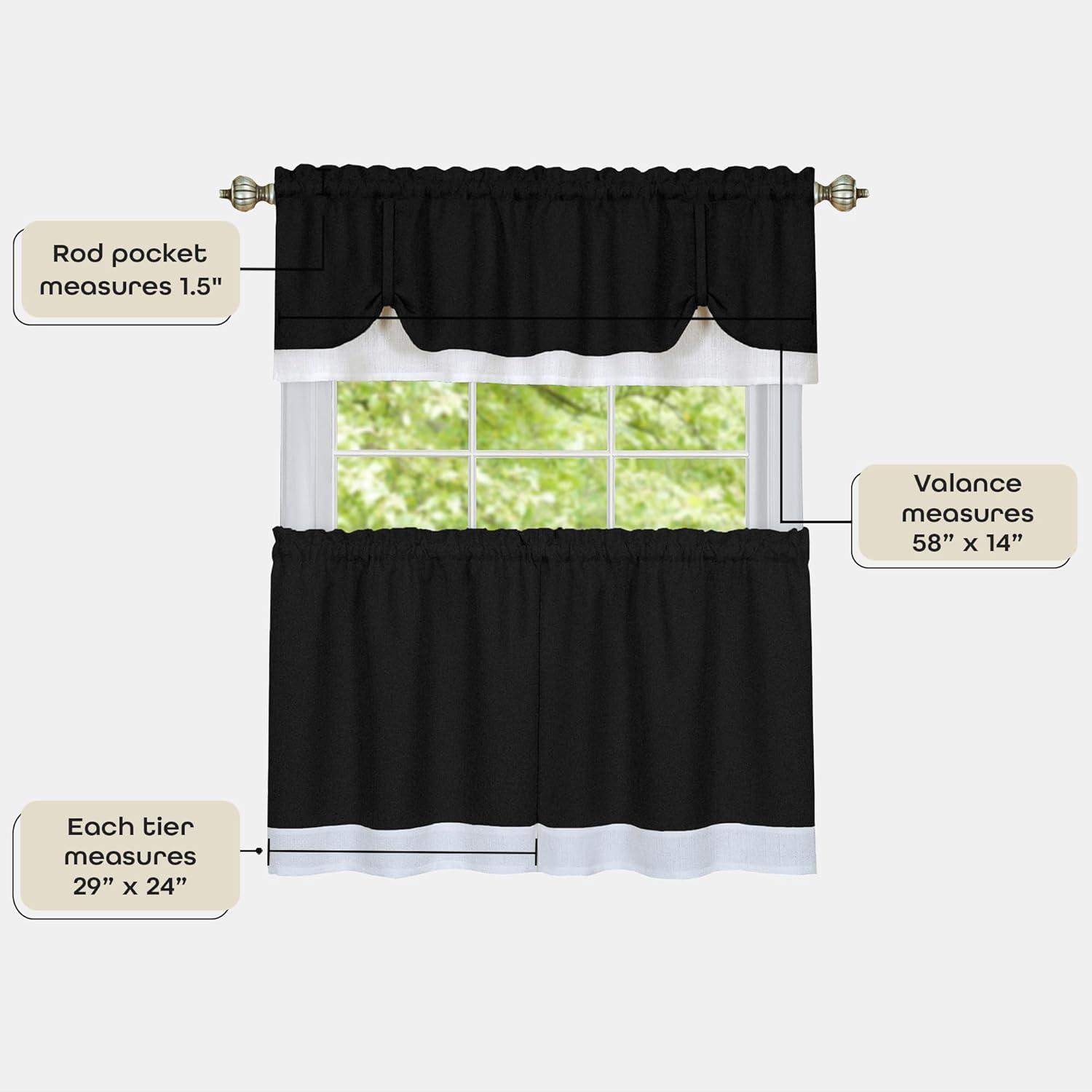 Achim Darcy Window Curtain Tier and Valance Set