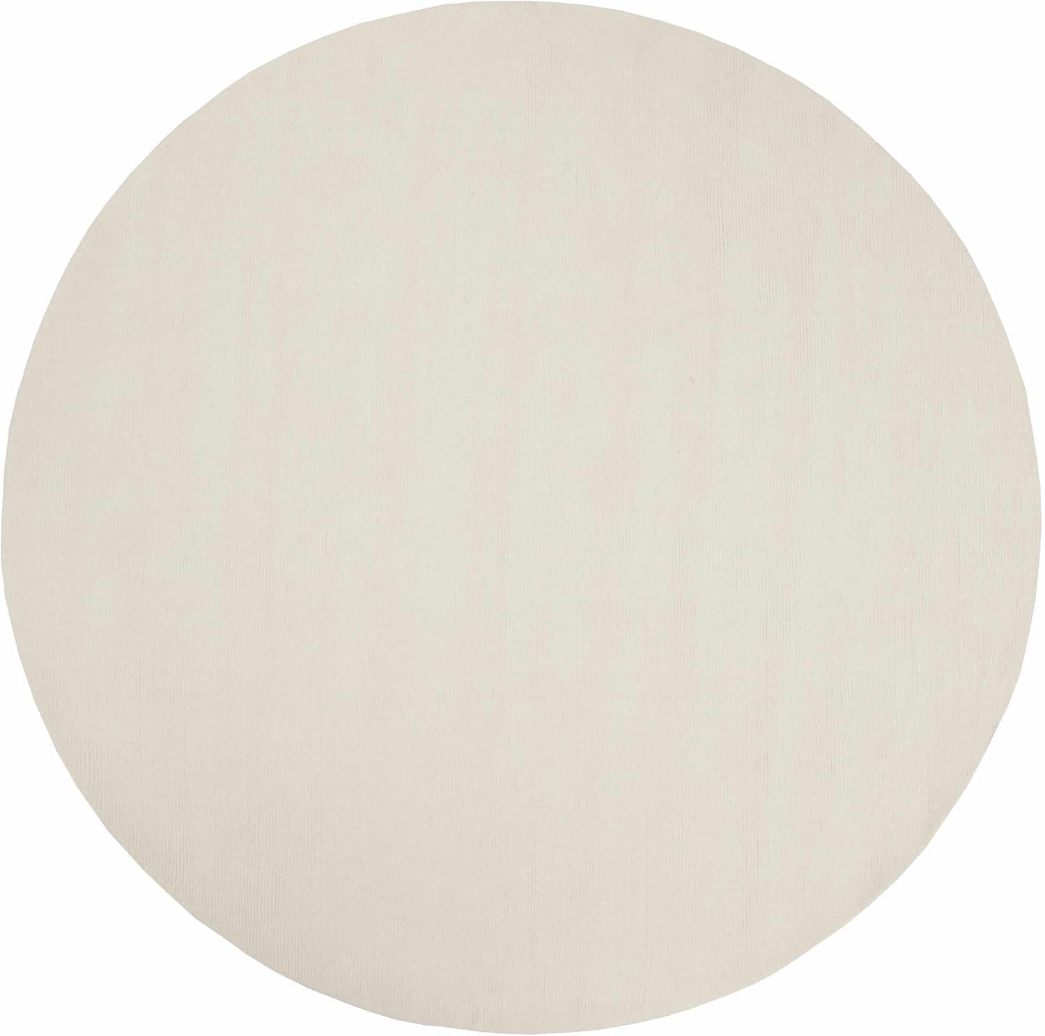 Hauteloom Brockton Solid Wool Modern Farmhouse X-Large Area Rug - Suitable for Living Room Bedroom -%100 Wool - Hand Loomed - Medium Pile - Beige, Cream - 9' x 13'