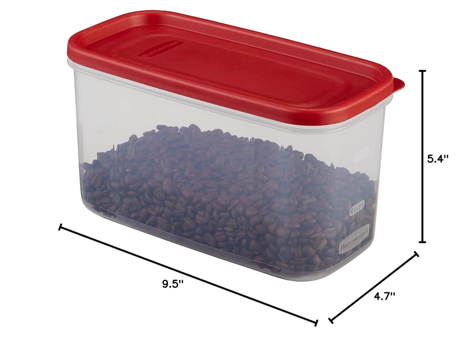 Rubbermaid Modular Canister Food Storage Container with Lid, 10 Cup