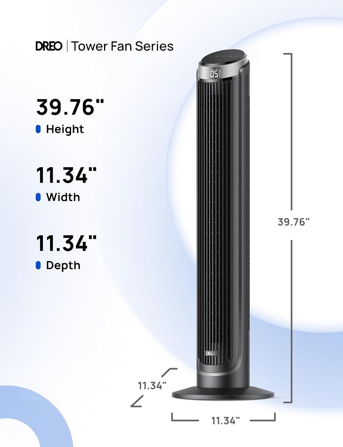 Silver Bladeless Oscillating Floor Fan with Remote Control