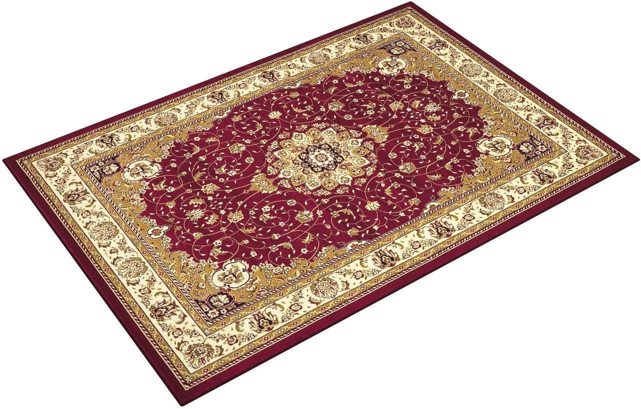 Lyndhurst LNH329 Power Loomed Area Rug - Red/Ivory - 5'3"x7'6" - Safavieh
