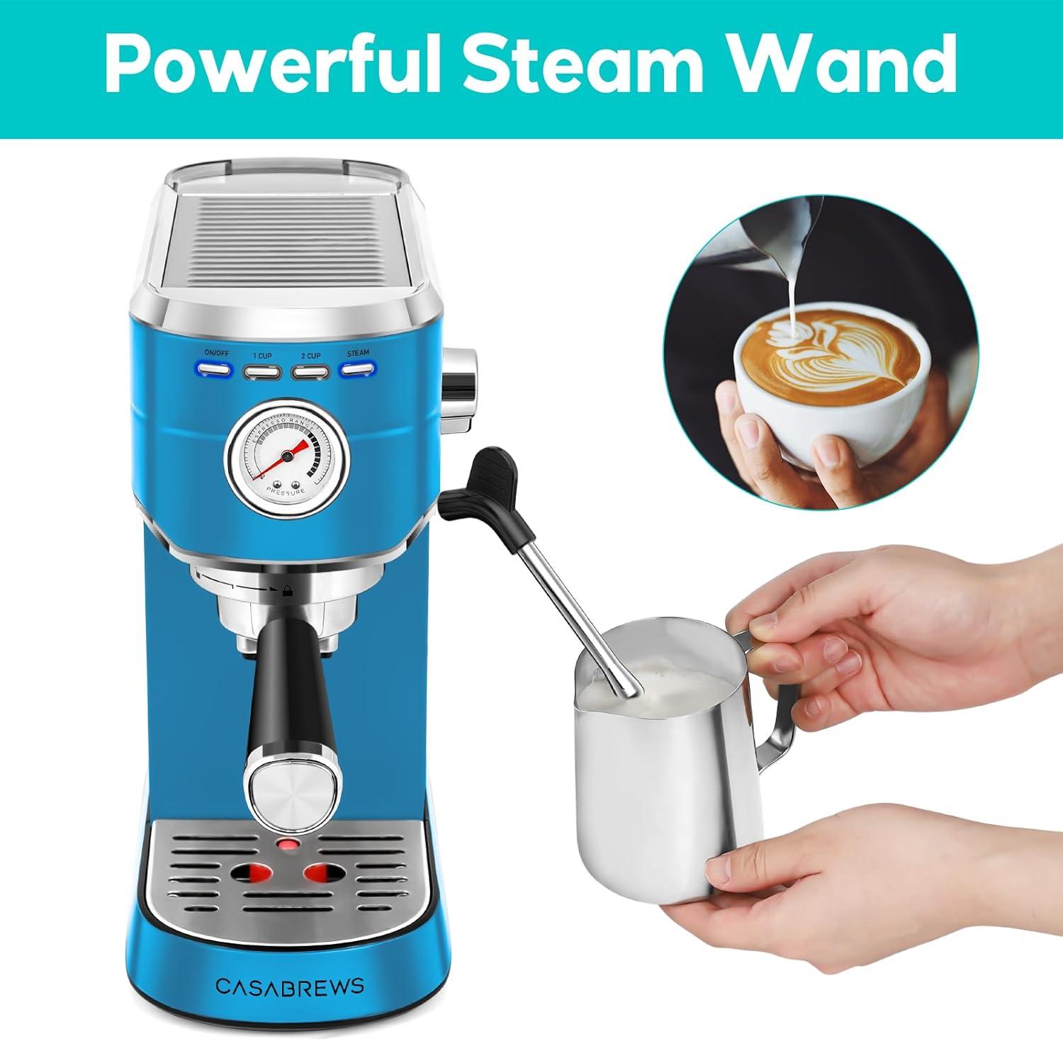 CASABREWS CASABREWS CM5418 20 Bar Espresso Machine Coffee Maker W/ Powerful Steam Wand Stainless Steel