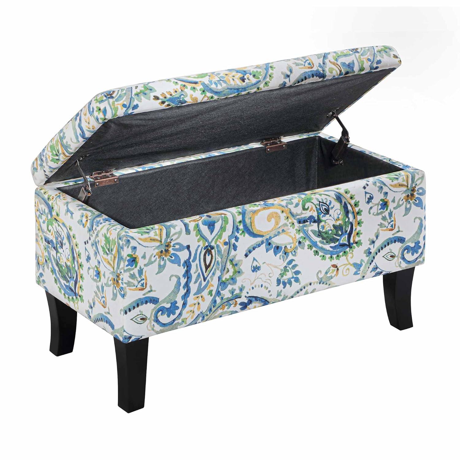 Convenience Concepts Designs4Comfort Winslow Storage Ottoman, Paisley Fabric