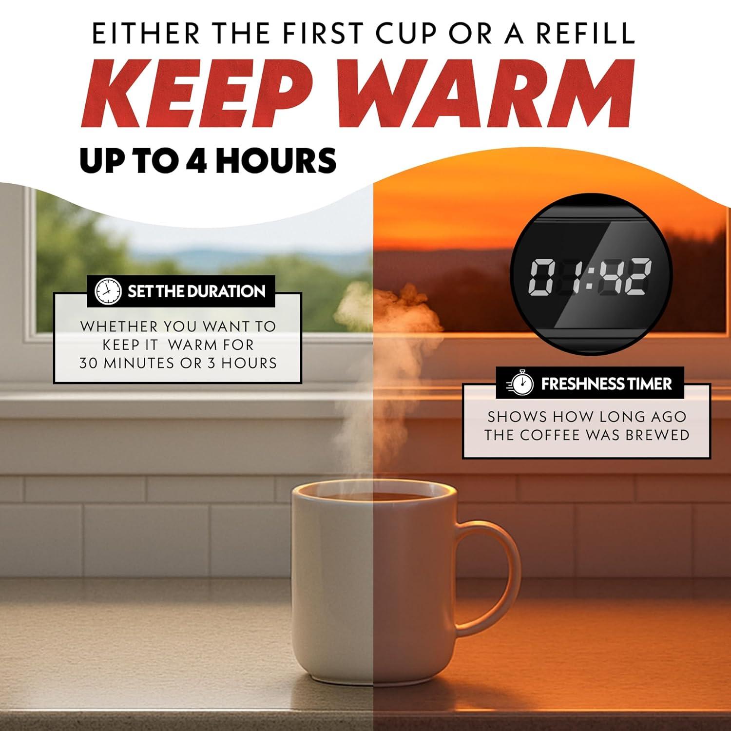 5-Cup Programmable Drip Coffee Maker With Brew Later