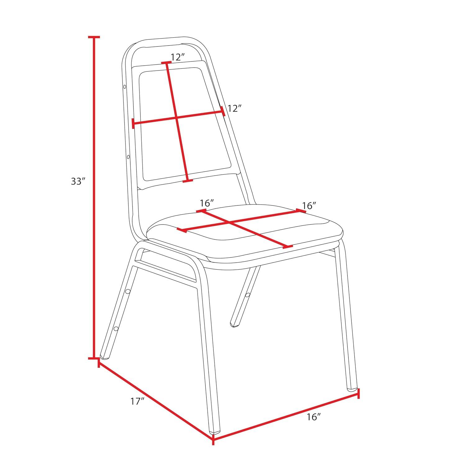 Regency Regency Dining Cushioned Restaurant Stackable Chair (Set of 8)