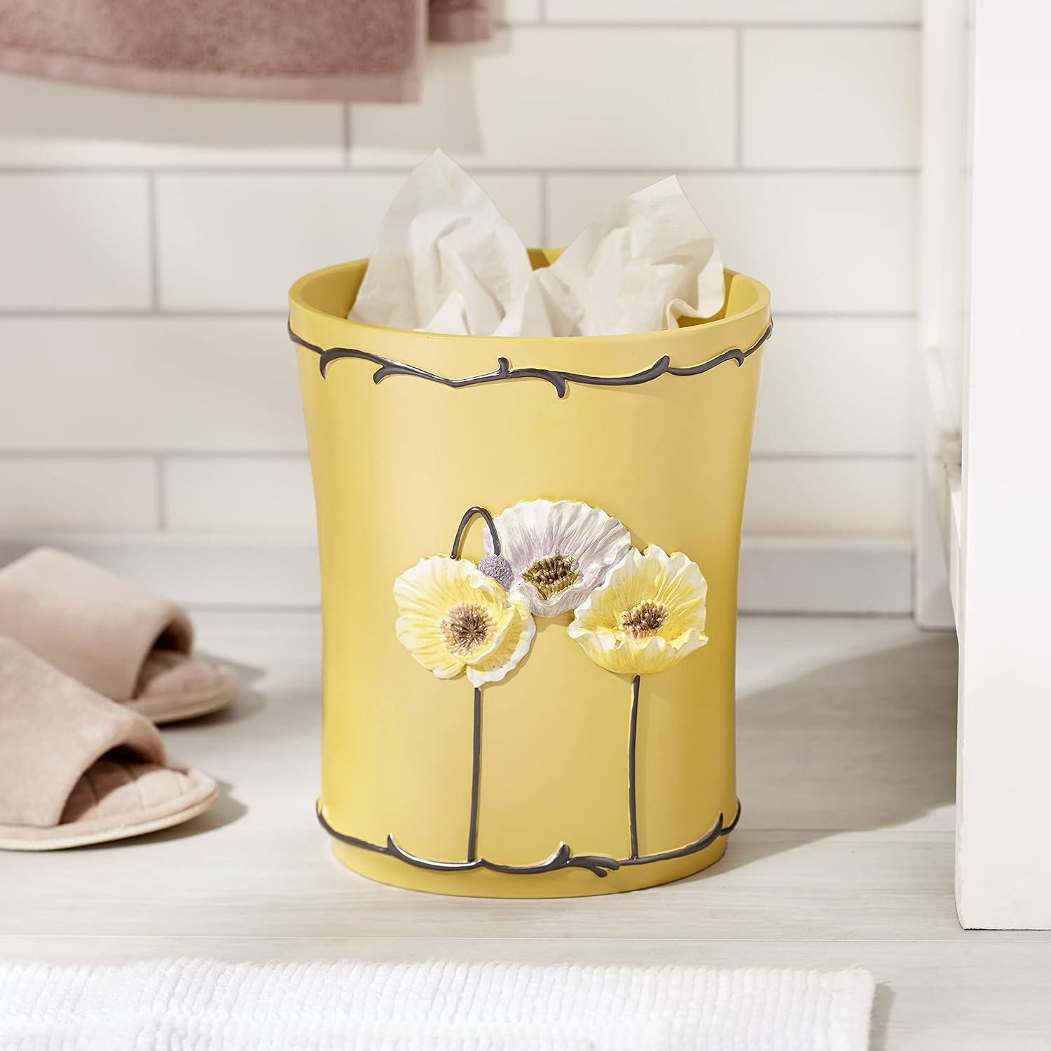 Popular Bath Plastic Open Waste Basket - 4 Gallons