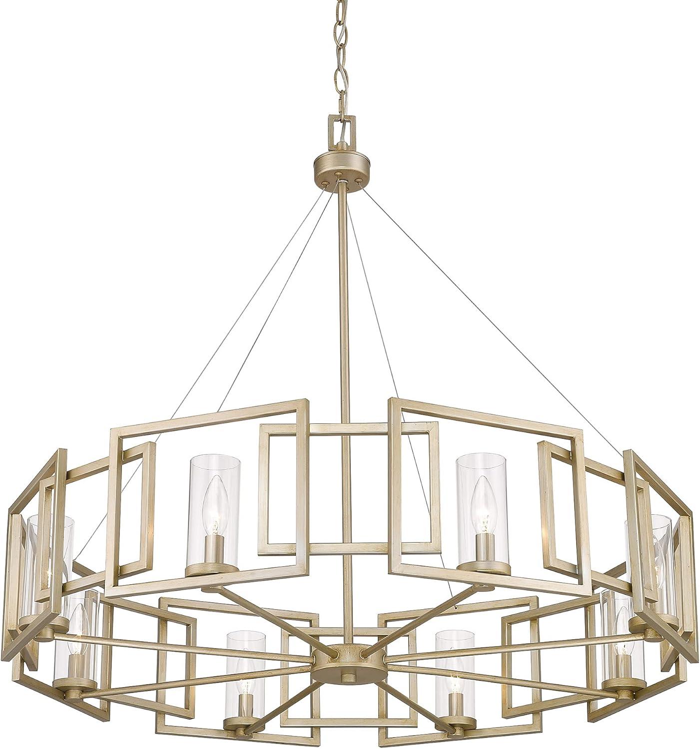 Marco 35.5" Gold and Bronze 8-Light Chandelier