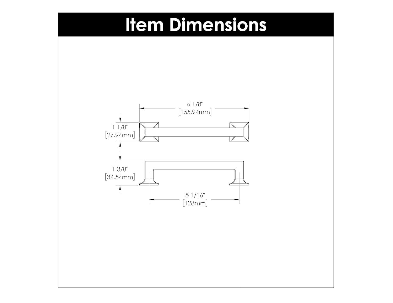 Studio Kitchen Cabinet Handles, Solid Core Drawer Pulls for Cabinet Doors