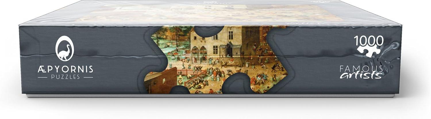 MyPuzzle - Childrens Games 1560 By Pieter Bruegel The Elder - Premium 1000 Piece Jigsaw Puzzle for Adults