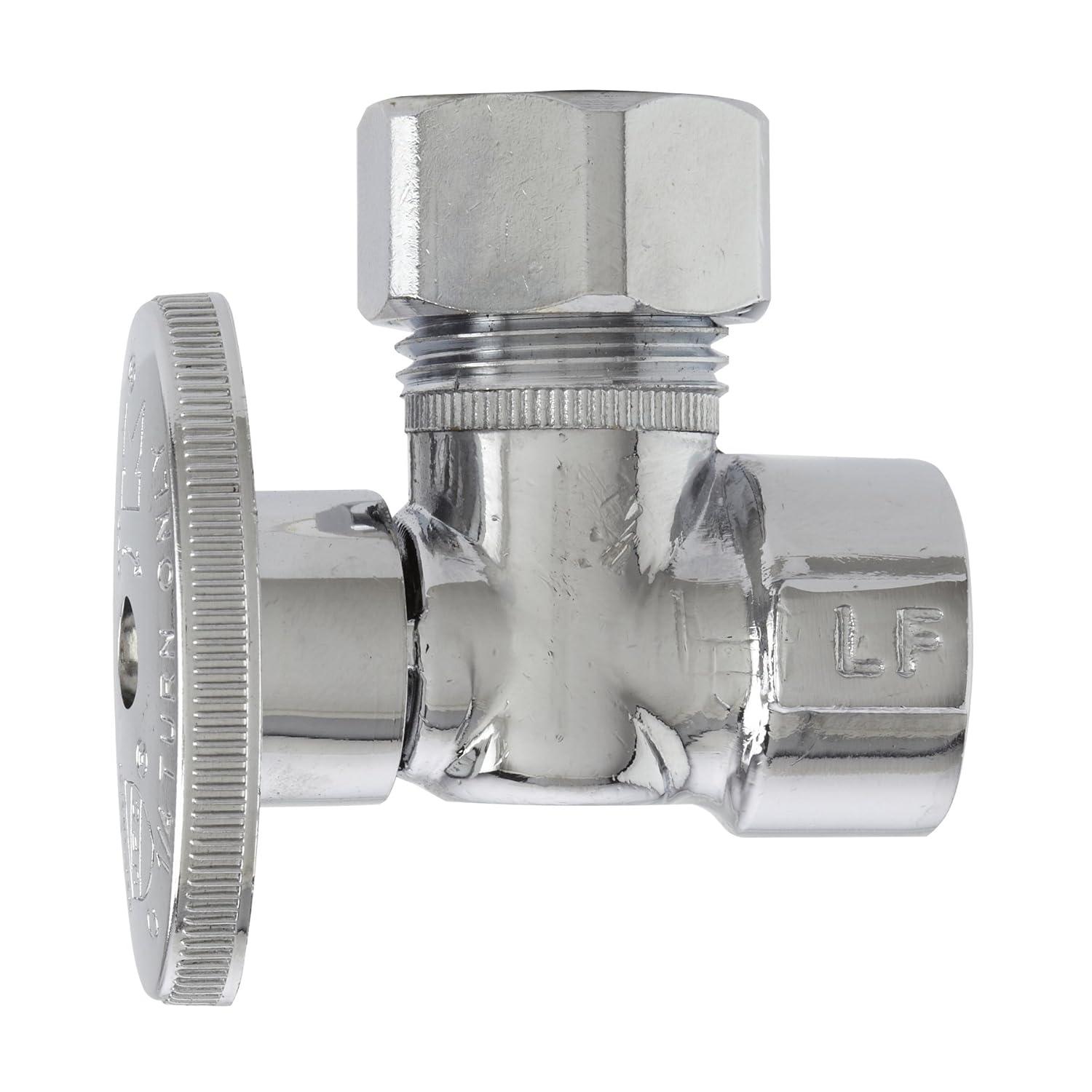 Chrome Finish Lead-Free 1/2" Angle Shut-Off Valve