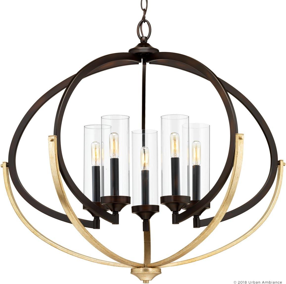 Urban Ambiance Luxury Mediterranean Chandelier,  27-7/8"H x 33-3/4"W,  Olde Bronze Finish, UHP2351