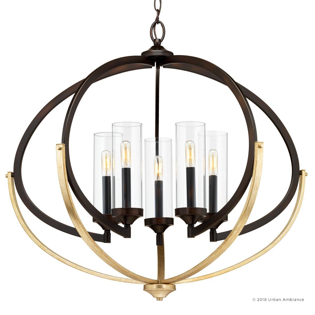 Urban Ambiance Luxury Mediterranean Chandelier,  27-7/8"H x 33-3/4"W,  Olde Bronze Finish, UHP2351