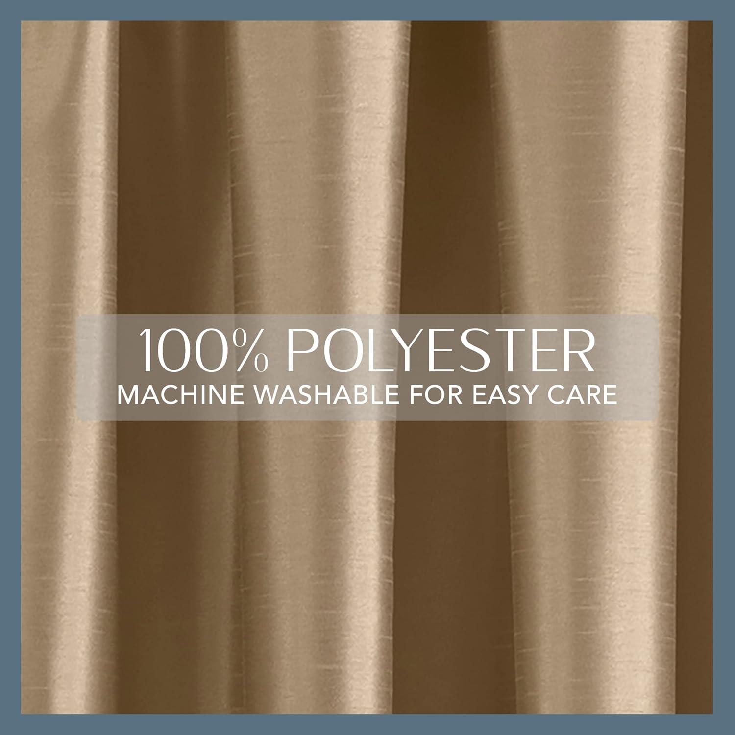 Elrene Colette Faux Silk Blackout Single Window Curtain Panel - Elrene Home Fashions