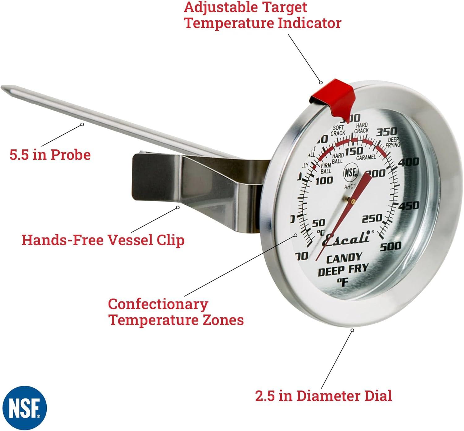 Escali Candy and Deep Fry Dial Thermometer 5.5" Probe