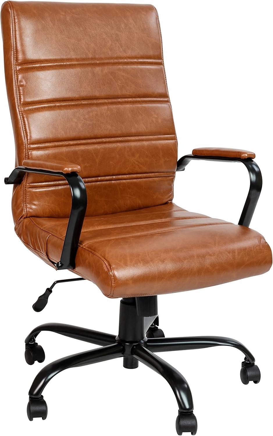 Flash Furniture High Back Executive Swivel Office Chair with Metal Frame and Arms