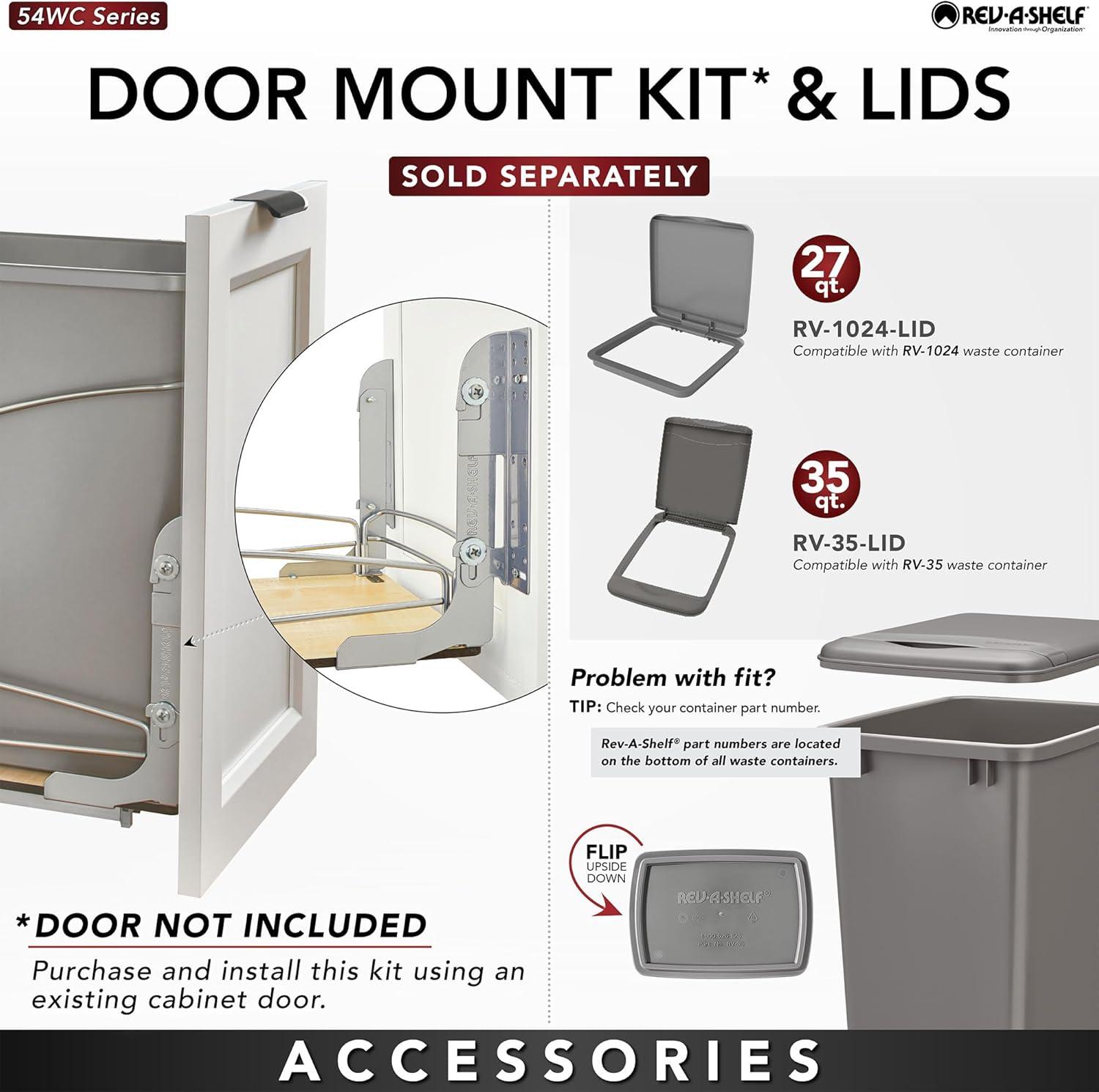 Rev-A-Shelf Rev-A-Shelf Double 27 qt. Pullout Trash Containers